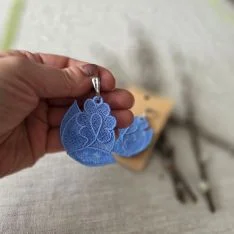 kolczyki inspirowane haftem opolskim - pączek kwiatowy